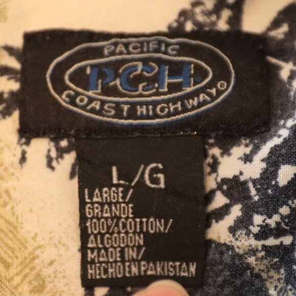Men's Pacific Coast Highway Short Sleeve Casual Button down Size Large - Picture 2 of 11